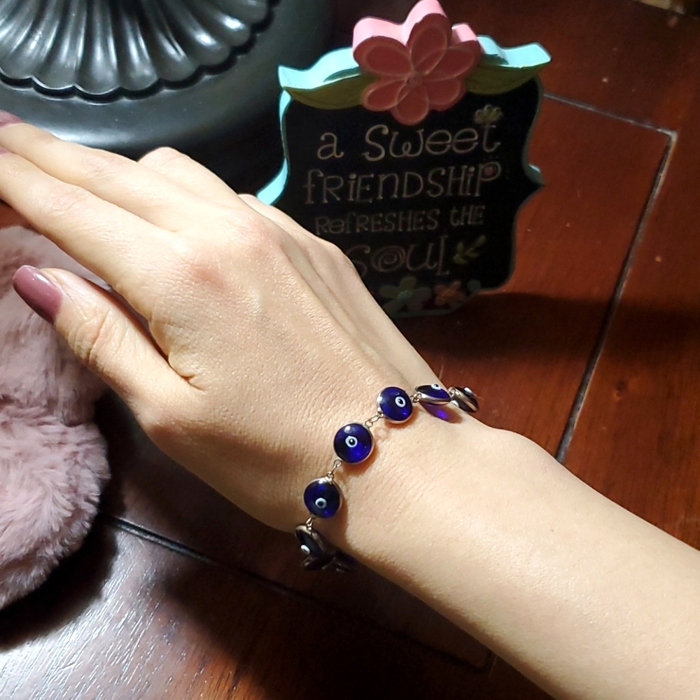 STERLING SILVER 925 Evil Eye Bracelet
